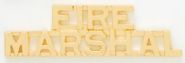 FIRE MARSHAL COLLAR PINS, BRASS - 1/4" TALL - SOLD in PAIRS.